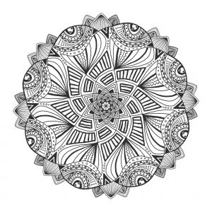Hypnotisches Mandala (Schwierigkeitsgrad Mandalas : Schwierig)