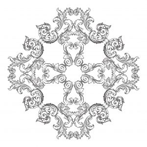 Mandala Im Komplexen Vintage Stil