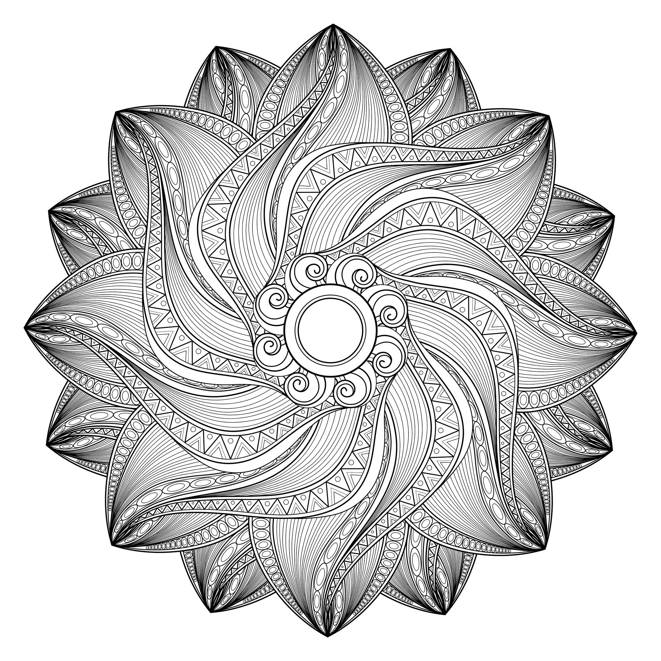  Foto zu Ultrakomplexes bewegtes Mandala - Schwierigkeitsgrad Mandalas: Sehr 