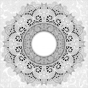 Feines und detailliertes Mandala (Schwierigkeitsgrad Mandalas: Sehr schwierig)