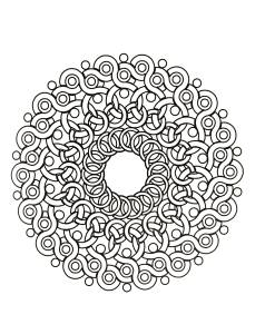 Mandala mit Formen, die an Brombeeren erinnern