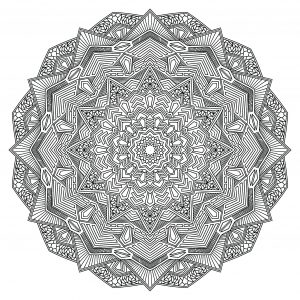 Eckiges Mandala mit mehreren Ebenen