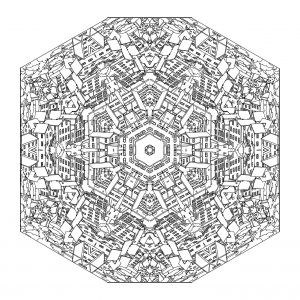 Mandala-Dorf & Harmonie (Schwierigkeitsgrad Mandalas: Sehr schwierig)
