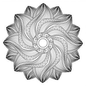 Ultrakomplexes bewegtes Mandala (Schwierigkeitsgrad Mandalas: Sehr schwierig)