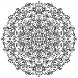 Mandala komplexe Blätter