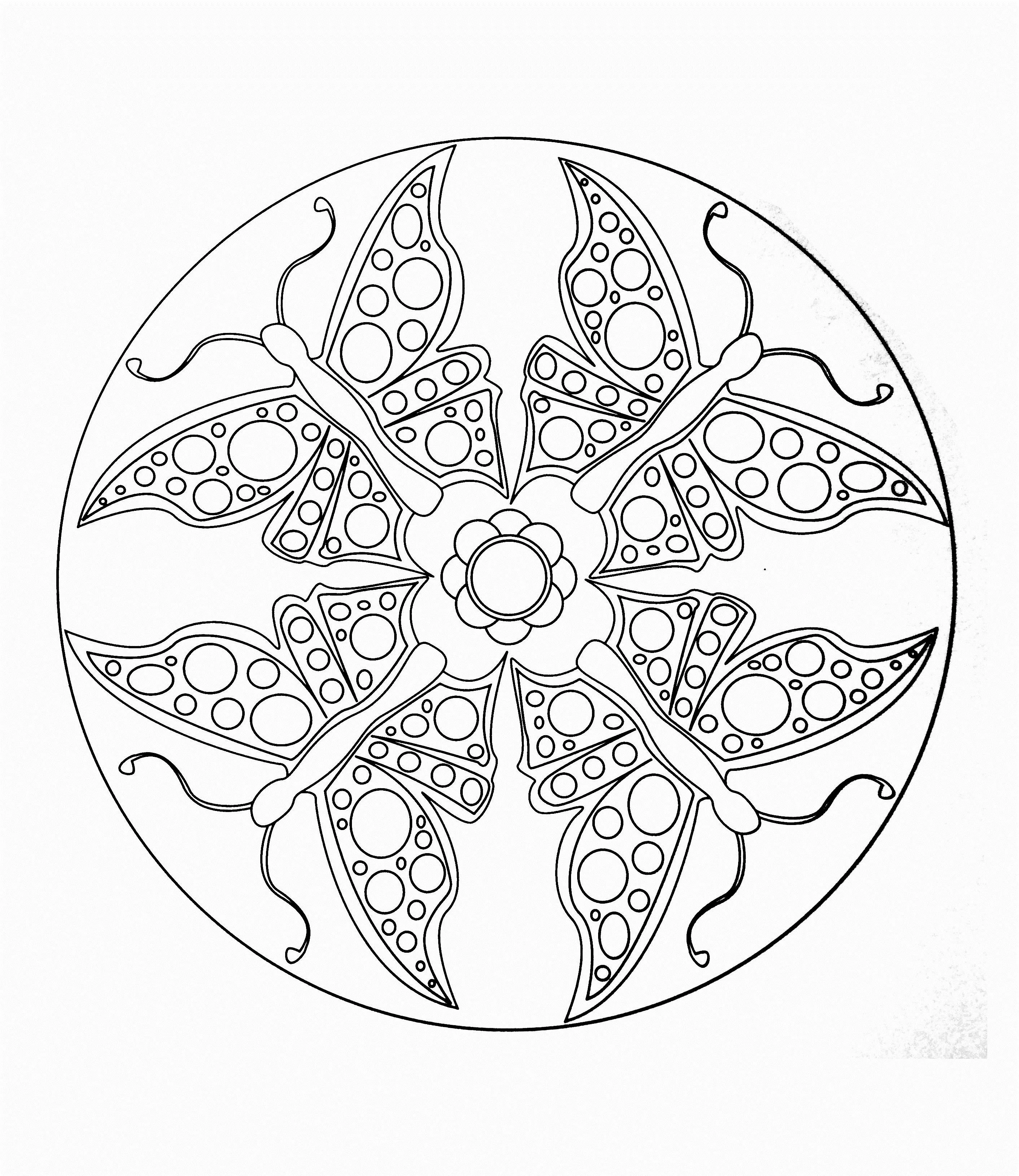 Mandala-Papillons (Thematische Mandalas : Tiere)