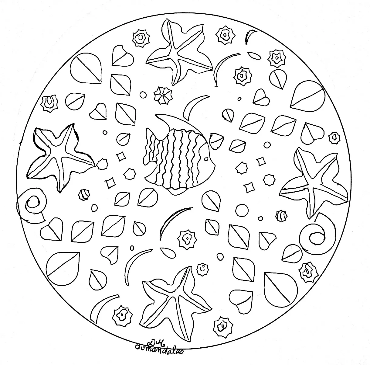 Mandala-Poisson (Thematische Mandalas : Tiere)