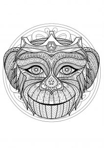 Mandala Affenkopf   1