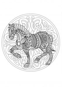 Mandala Pferd - 3 (Thematische Mandalas : Tiere)