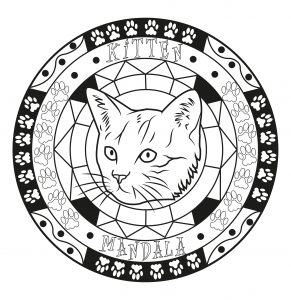 Mandala kleiner Katzenkopf