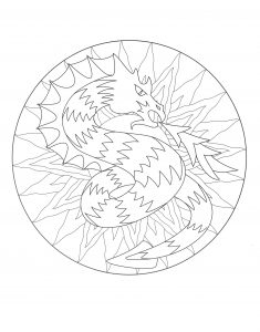 Mandala Drache   3