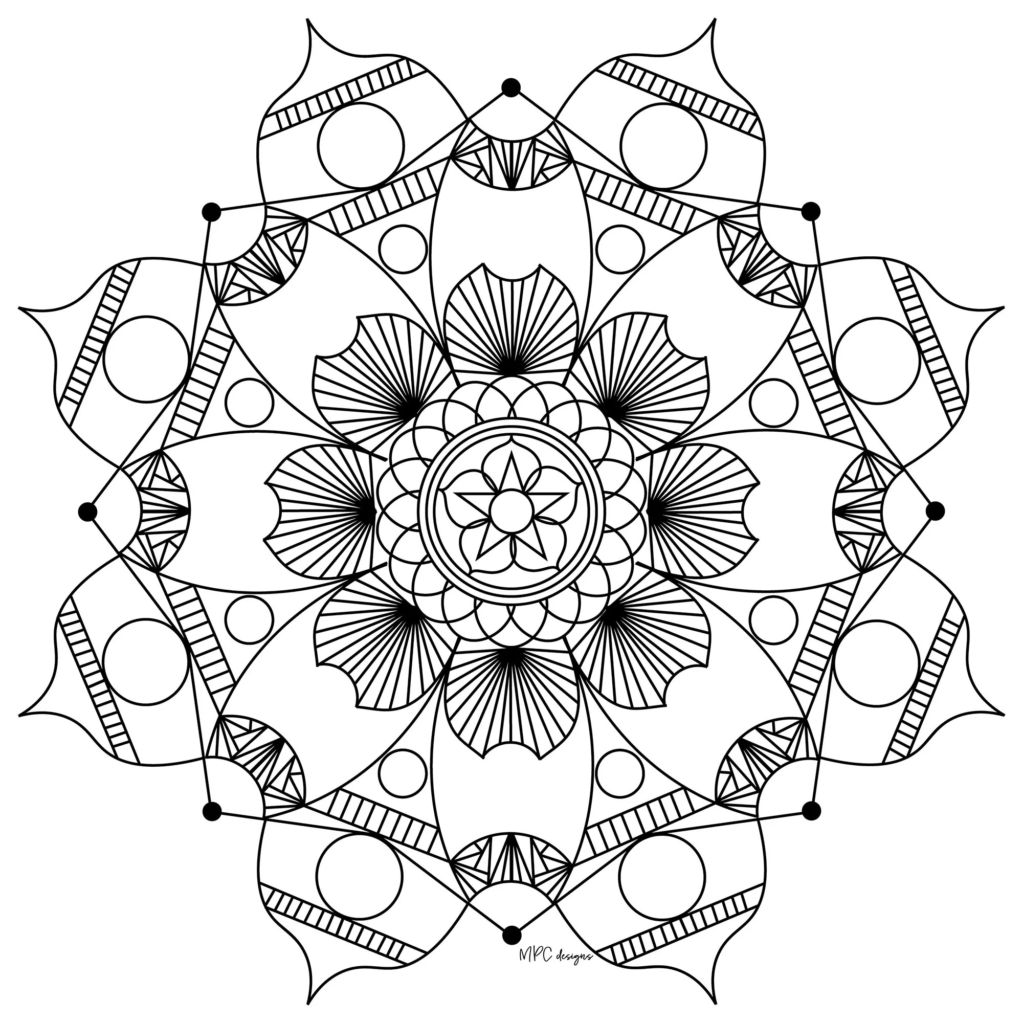 Harmonie und Regelmäßigkeit (Thematische Mandalas : Zen & Anti-Stress)