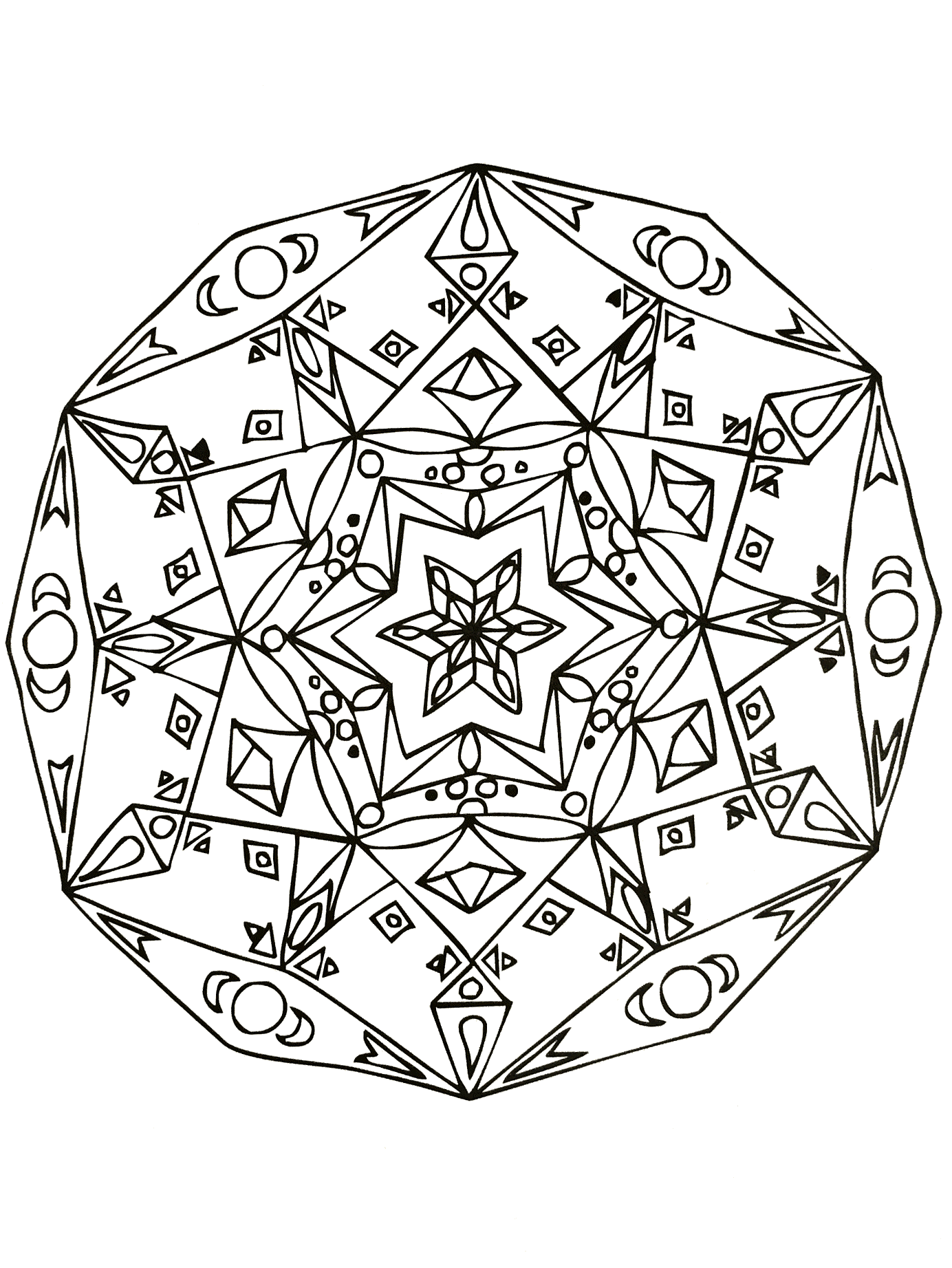 Kostenlose mandala zum ausdrucken zen anti stress - 4177 (Thematische Mandalas : Zen & Anti-Stress)