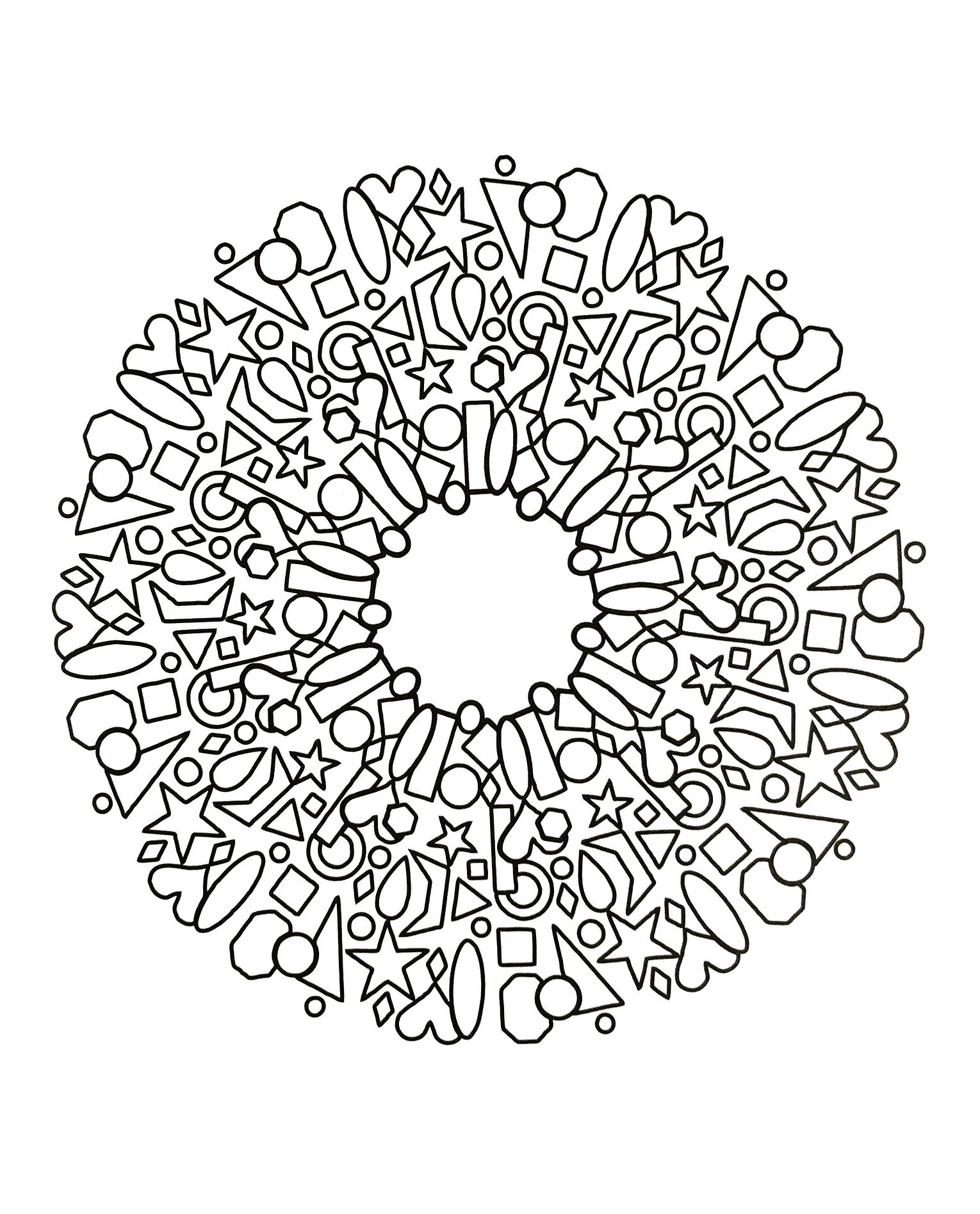 Los geht's mit der totalen Entschleunigung mit diesem hübschen Mandala, das Sie sofort mit den Farben, die Ihnen am besten gefallen, ausmalen können.