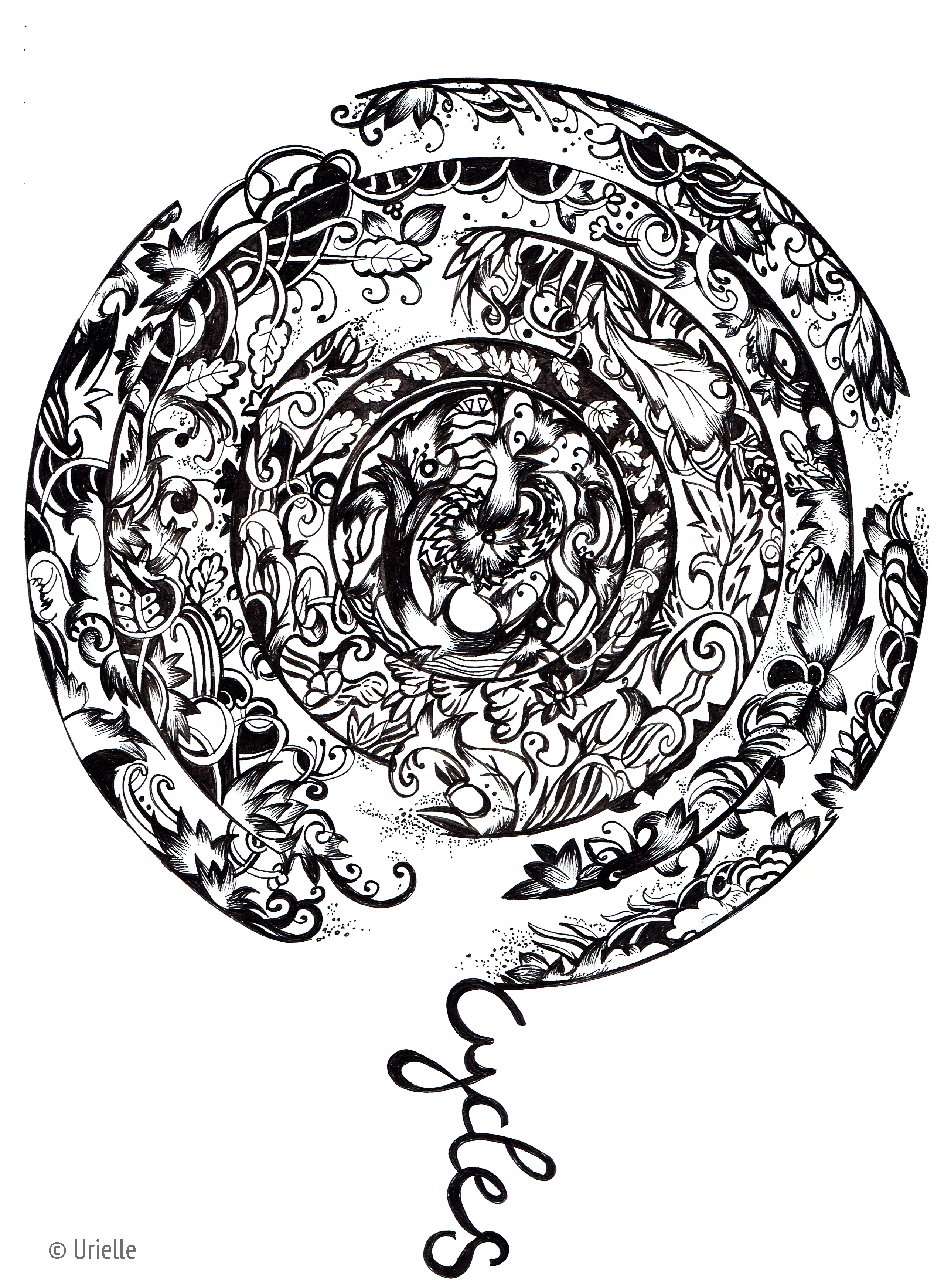 Unglaubliches Mandala von Urielle (Thematische Mandalas : Zen & Anti-Stress)