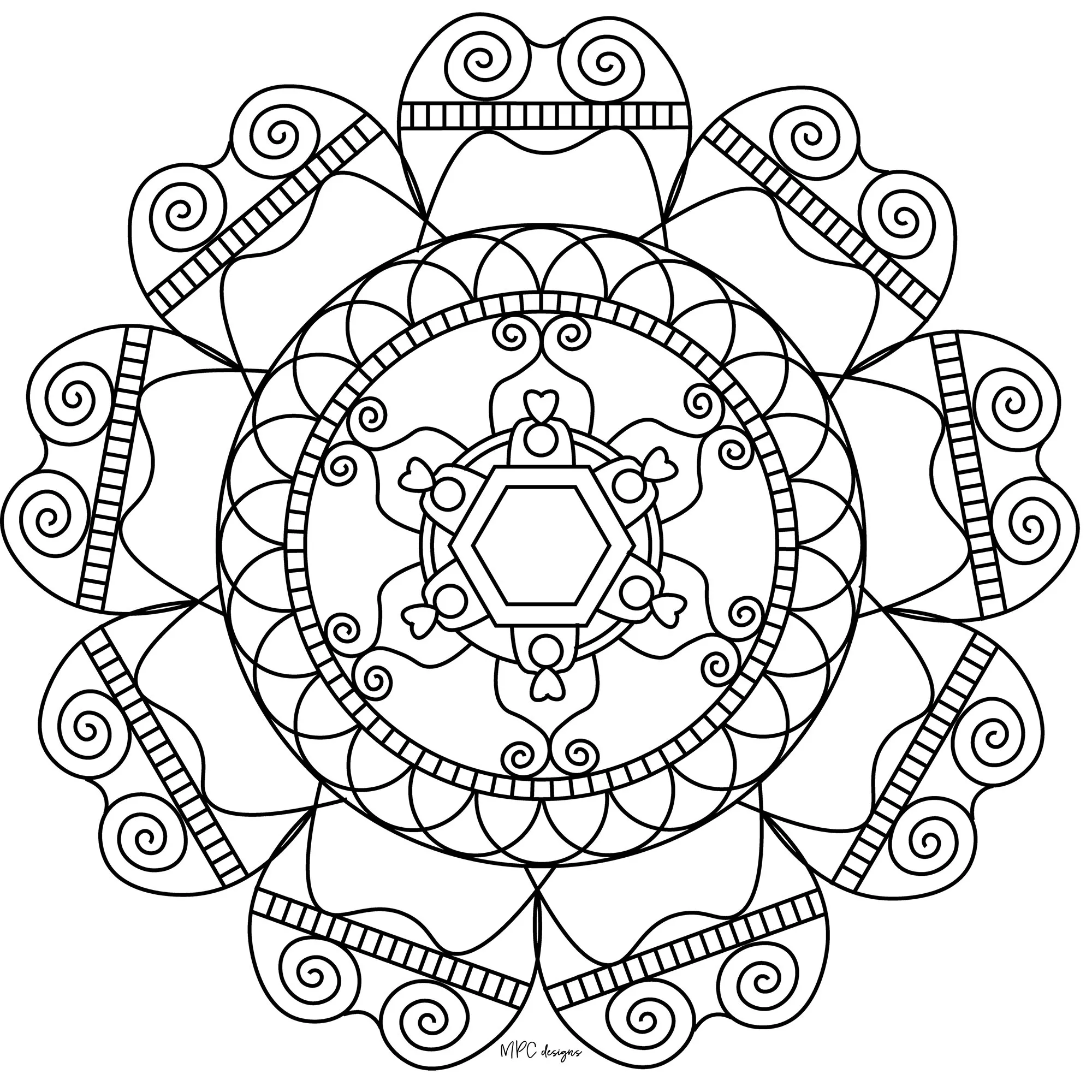 Symmetrie und Einfachheit (Thematische Mandalas : Zen & Anti-Stress)