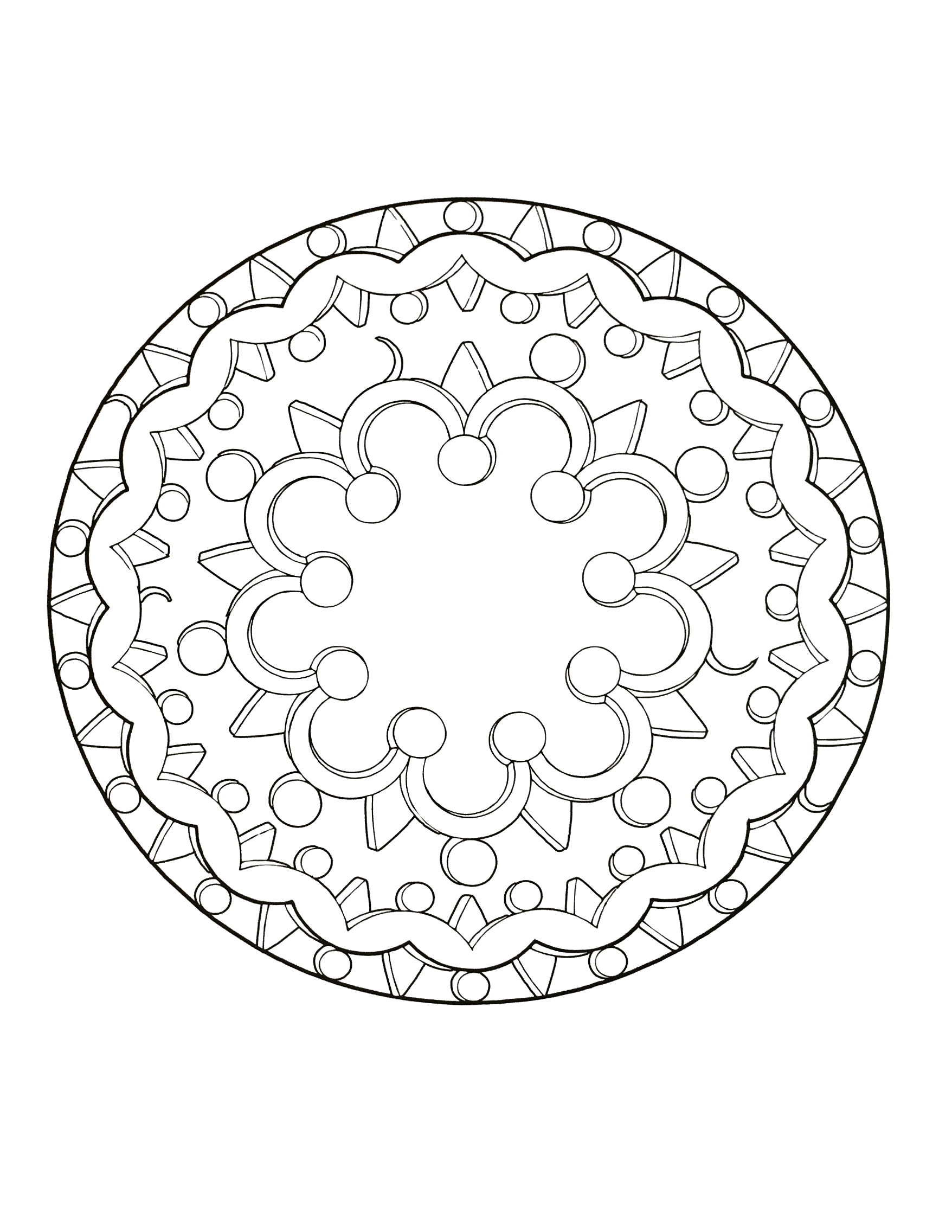 Erhabenes Mandala "vintage" (Thematische Mandalas : Zen & Anti-Stress)