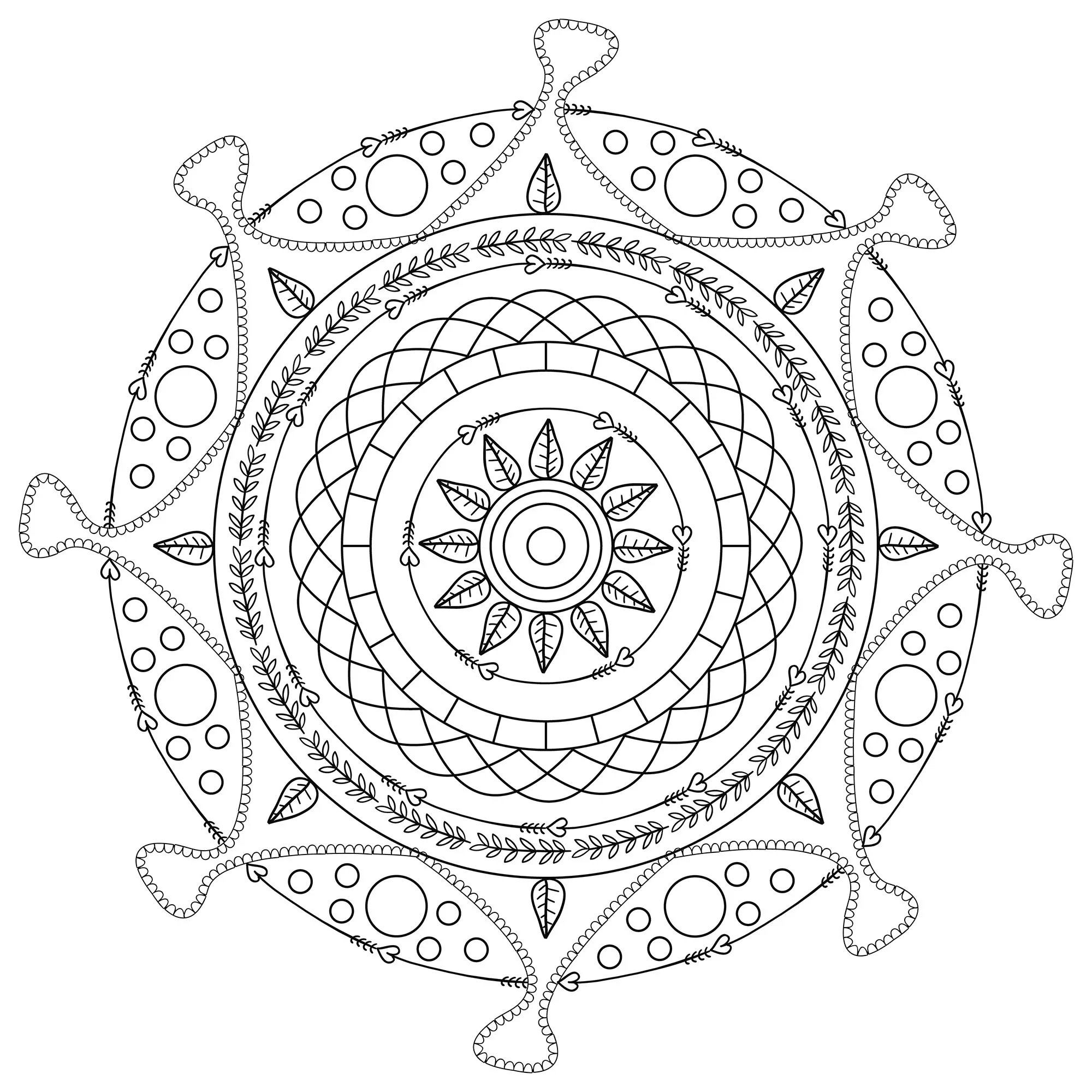 Mandala harmonieux (Thematische Mandalas : Zen & Anti-Stress)