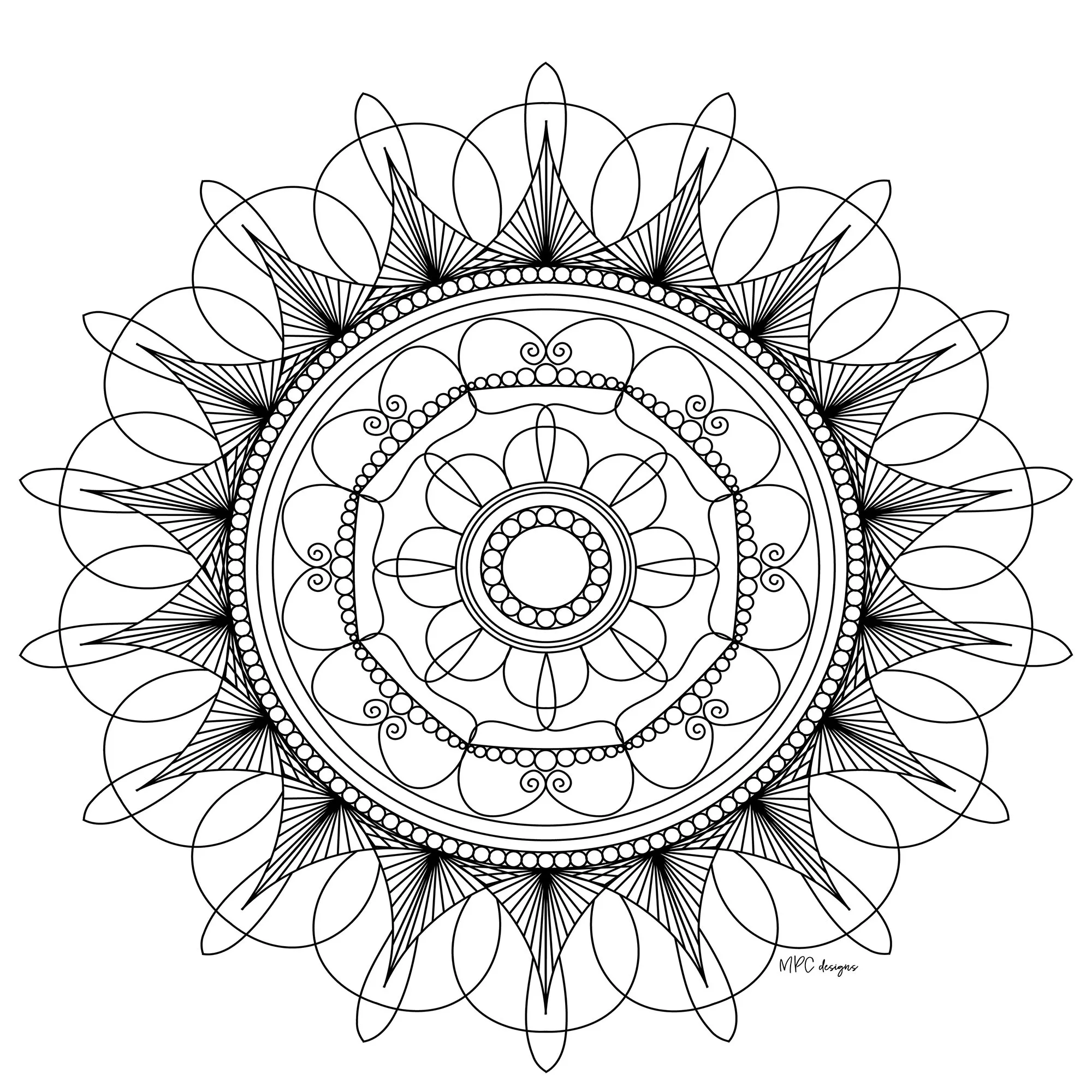 Stressabbauendes Mandala (Thematische Mandalas : Zen & Anti-Stress)