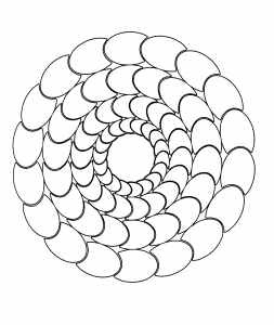Mandala kleine Muscheln (Thematische Mandalas : Zen & Anti-Stress)