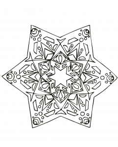 Handgezeichnetes Stern-Mandala