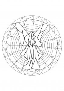 Mandala verträumte Fee, geometrisch