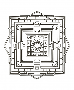 Quadratisches und geometrisches Mandala