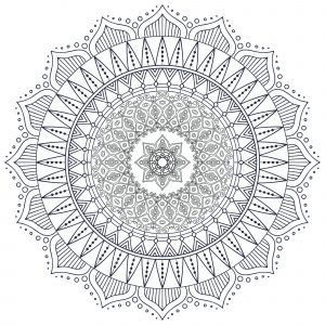 Mandala Zen und komplex (Thematische Mandalas : Zen & Anti-Stress)