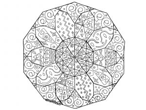 Handgezeichnetes Mandala (Thematische Mandalas : Zen & Anti-Stress)