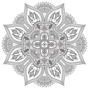 Anti Stress Mandala in Form einer Blume