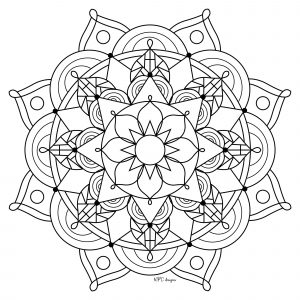 Schönes, stresslösendes Mandala (Thematische Mandalas : Zen & Anti-Stress)