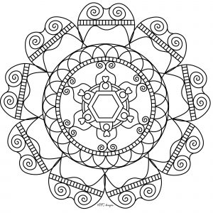 Symmetrie und Einfachheit (Thematische Mandalas : Zen & Anti-Stress)