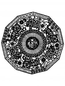 Von China inspiriertes Mandala